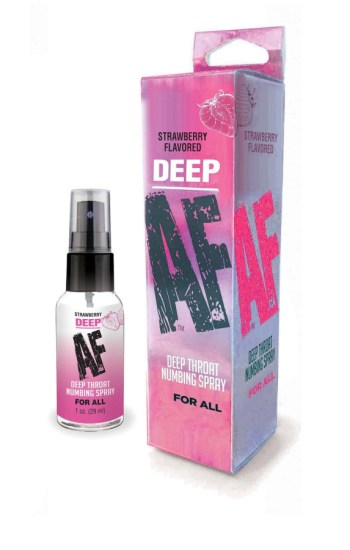 Deep AF Deep Throat Numbing Spray 1oz – Strawberry Deep AF Deep Throat Numbing Spray 1oz – Strawberry