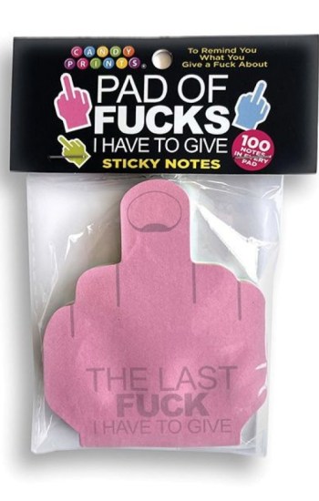 Last Fuck I Have to Give Sticky Notes – 100 Notes Per Pad Last Fuck I Have to Give Sticky Notes – 100 Notes Per Pad