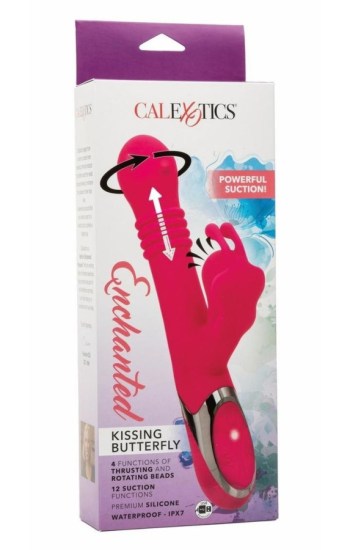Enchanted Kissing Butterfly Thrusting and Rotating Dual Vibrator – Pink Enchanted Kissing Butterfly Thrusting and Rotating Dual Vibrator – Pink