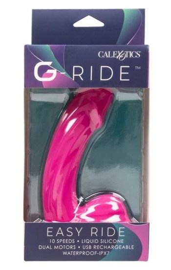 G-Ride Easy Ride Silicone Vibrating Dildo – Pink G-Ride Easy Ride Silicone Vibrating Dildo – Pink