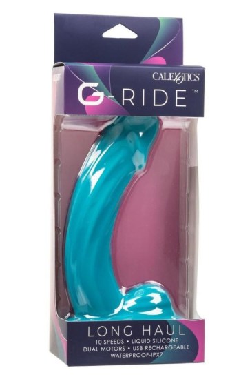 G-Ride Long Haul Silicone Vibrating Dildo – Blue G-Ride Long Haul Silicone Vibrating Dildo – Blue