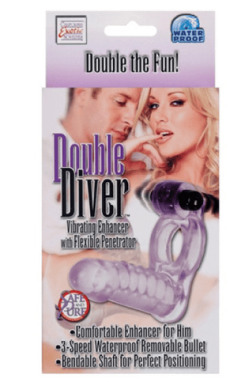 Double Diver Waterproof Enhancer Vibrating Ring Double Diver Waterproof Enhancer Vibrating Ring