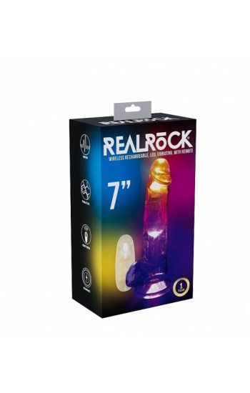 RealRock – LED – Vibrating – Regular Straight with Balls 7″ RealRock – LED – Vibrating – Regular Straight with Balls 7″