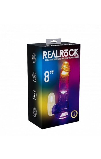 RealRock – LED – Vibrating – Regular Straight with Balls 8″ RealRock – LED – Vibrating – Regular Straight with Balls 8″