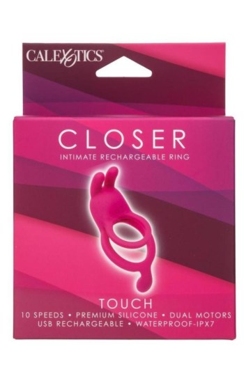 Closer Intimate Rechargeable Dual Vibe Cock Ring with Clitoral Stimulator – Pink Closer Intimate Rechargeable Dual Vibe Cock Ring with Clitoral Stimulator – Pink