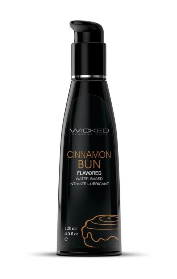 Wicked Aqua Water Based Flavored Lubricant Cinnamon Bun 4oz Wicked Aqua Water Based Flavored Lubricant Cinnamon Bun 4oz