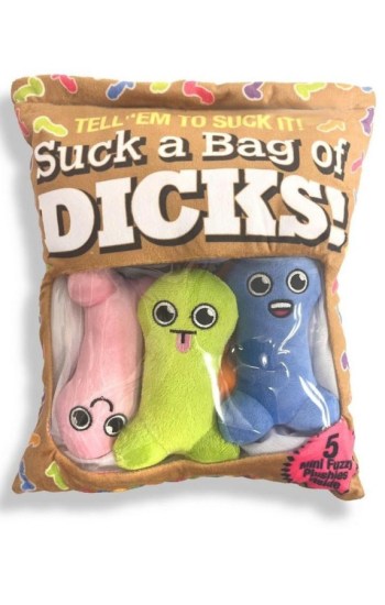 Suck a Bag of Dicks Plushy Pillow with 5 Dicks Suck a Bag of Dicks Plushy Pillow with 5 Dicks