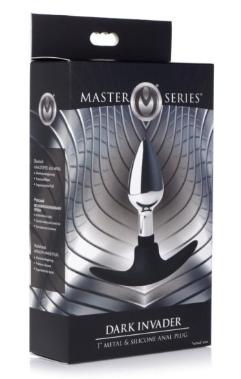 Master Series Dark Invader Metal & Silicone Anal Plug – Small – Silver Master Series Dark Invader Metal & Silicone Anal Plug – Small – Silver