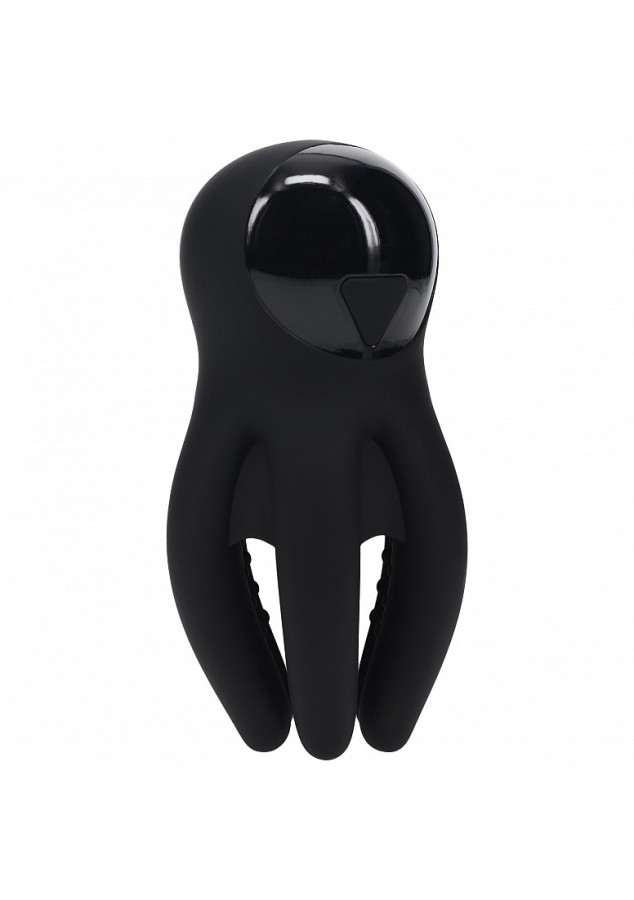 LEVELZ  Digital Vibrating Silicone Penis Head Stimulator with Tentacles   Black  Intimate Treasures