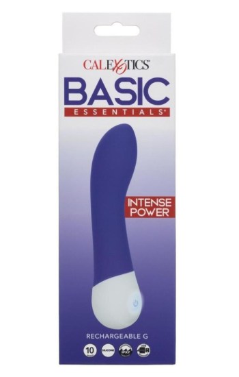 Basic Essentials Rechargeable Silicone G Vibrator – Purple Basic Essentials Rechargeable Silicone G Vibrator – Purple