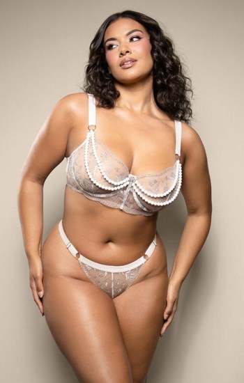 Iridescent Pearl Bra & Panty White Iridescent Pearl Bra & Panty White