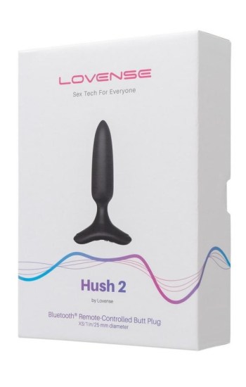 Lovense Hush 2 App Compatible Silicone Vibrating Anal Plug 1in – Black Lovense Hush 2 App Compatible Silicone Vibrating Anal Plug 1in – Black