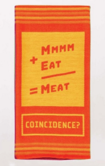 Mmmm + Eat = Meat Coincidence Dish Towel Mmmm + Eat = Meat Coincidence Dish Towel