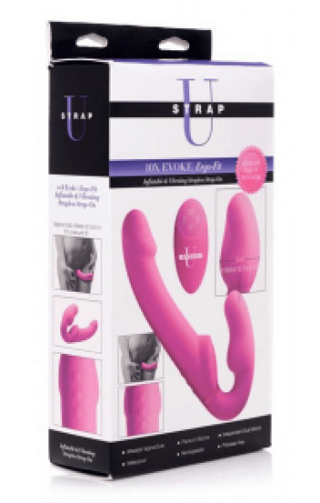 10x Evoke Ergo Fit Inflatable Vibrating Silicone Strapless Strap On 10x Evoke Ergo Fit Inflatable Vibrating Silicone Strapless Strap On