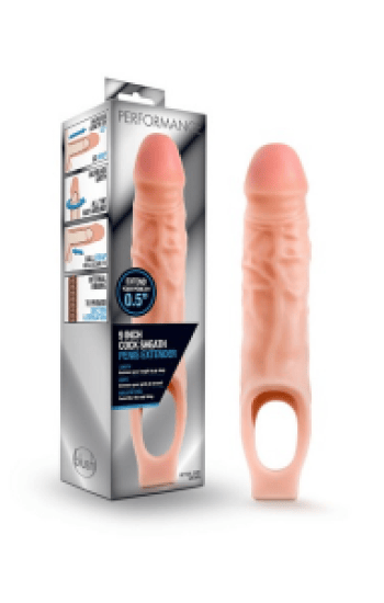 Performance 9in Cock Sheath Penis Extender Vanilla Performance 9in Cock Sheath Penis Extender Vanilla