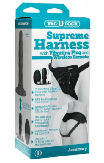 Vac U Lock Supreme Harness With Vibrating Plug Vac U Lock Supreme Harness With Vibrating Plug