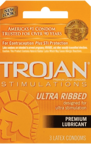 Trojan Ribbed 3ct Trojan Ribbed 3ct