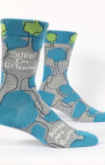Sure I’m Listening With My Butt Mens Crew Socks Sure I’m Listening With My Butt Mens Crew Socks