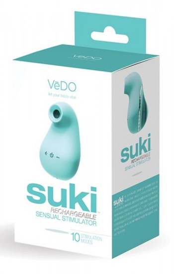 Vedo Suki Rechargeable Vibrating Sucker Turqouise Vedo Suki Rechargeable Vibrating Sucker Turqouise