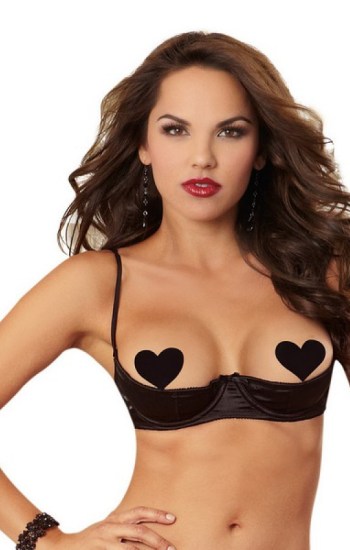 Satin Open Cup Shelf Bra Satin Open Cup Shelf Bra