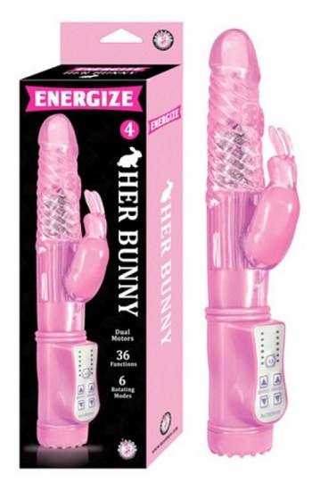 Energize Her Bunny 4 36 Function 6 Rotating Modes Dual Motor Waterproof Pink Energize Her Bunny 4 36 Function 6 Rotating Modes Dual Motor Waterproof Pink