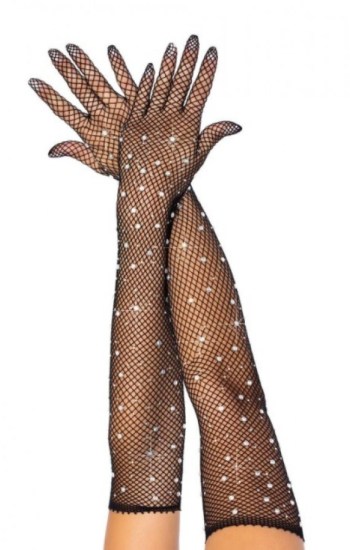 Rhinestone Fishnet Gloves Rhinestone Fishnet Gloves