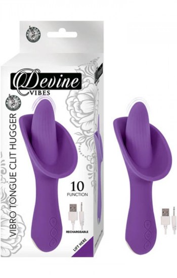 Devine Vibes Vibro Tongue Clit Hugger Purple Devine Vibes Vibro Tongue Clit Hugger Purple