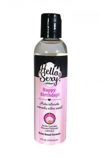 Hello Sexy Happy Birthday Flavor Lube Water Based 4oz Hello Sexy Happy Birthday Flavor Lube Water Based 4oz