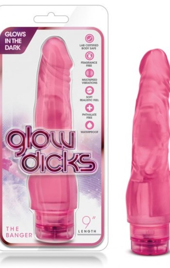 Blush Glow Dicks 8in The Banger Pink Blush Glow Dicks 8in The Banger Pink
