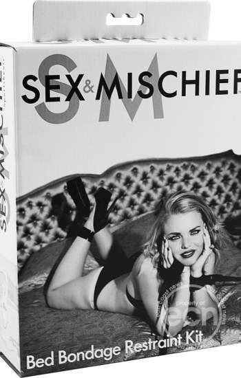 Sex And Mischief Bed Bondage Restraint Kit Black Sex And Mischief Bed Bondage Restraint Kit Black