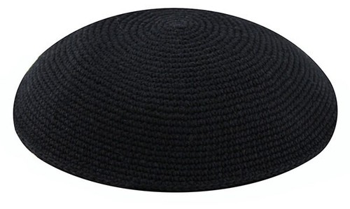 Hand Knitted Black Yarmulke Yamaka Kippah Kipot kipa hat 6.5 inch 17 cm Hand Knitted Black Yarmulke Yamaka Kippah Kipot kipa hat 6.5 inch 17 cm