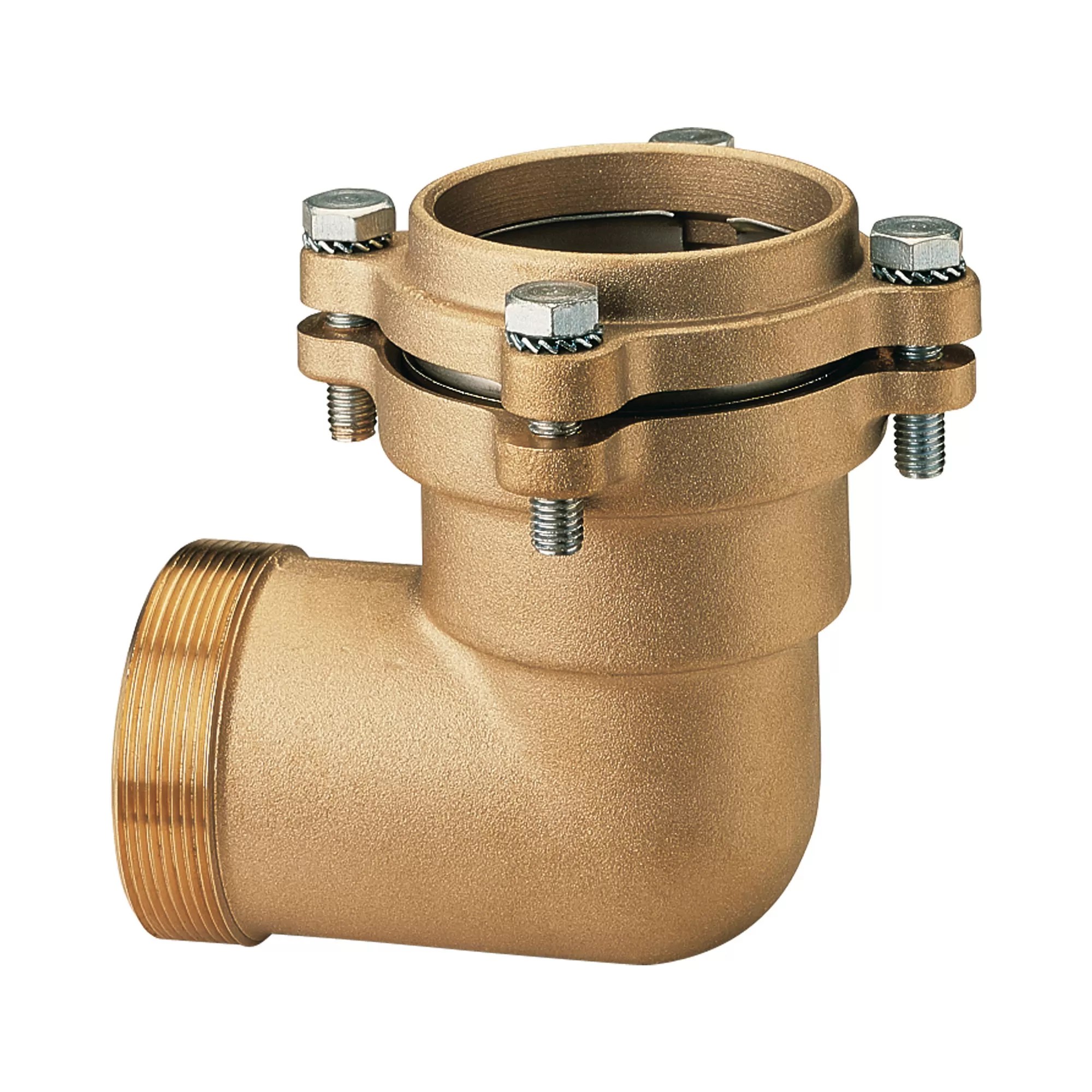 Raccordo a L maschio, con flangia - 040FL