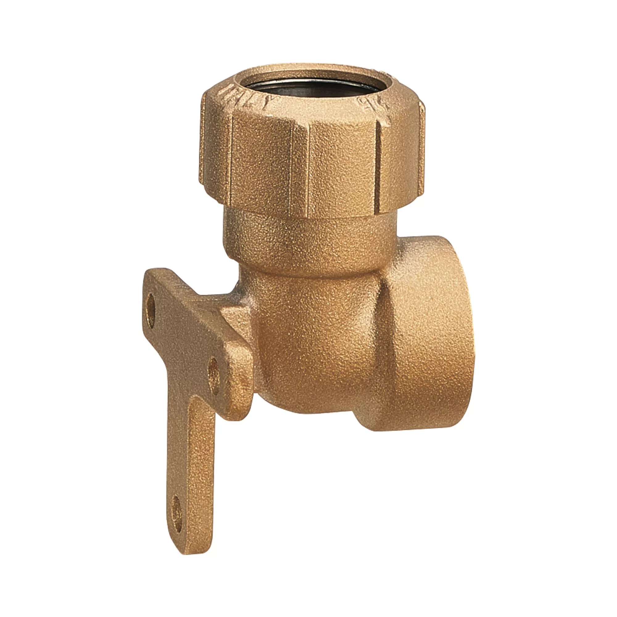 Raccord coudé femelle avec fixation murale - 048