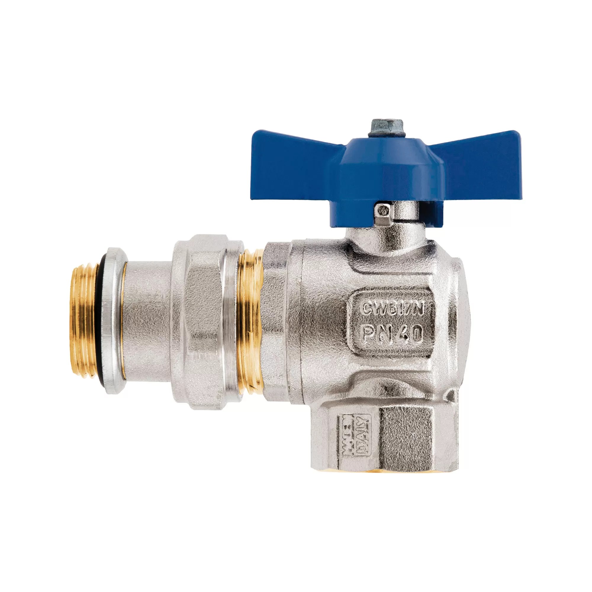 IDEAL кран шаровый, полнопроходной, для коллекторов, соединение оборудовано уплотнительным кольцом - 298SB