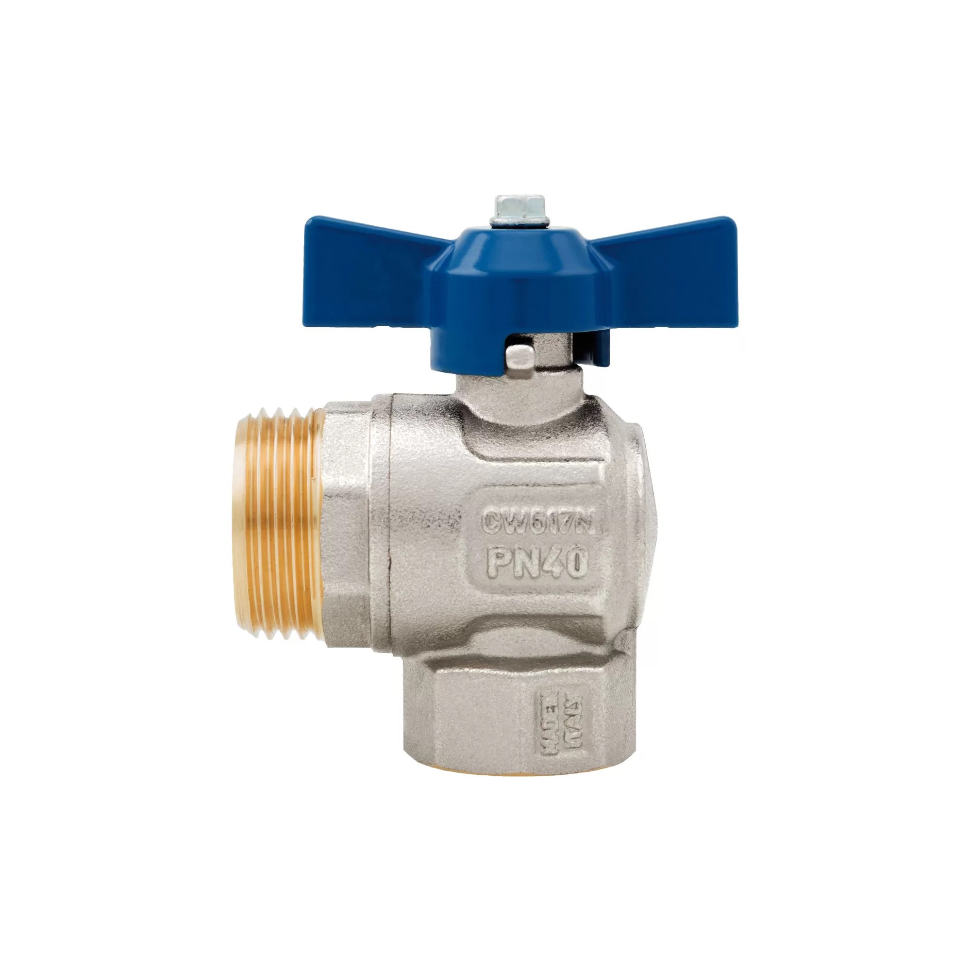 298SDCB Kugelhahn IDEAL in Eckform ohne Stutzen, totaler Durchgang, für Kollektoren - 298SDCB