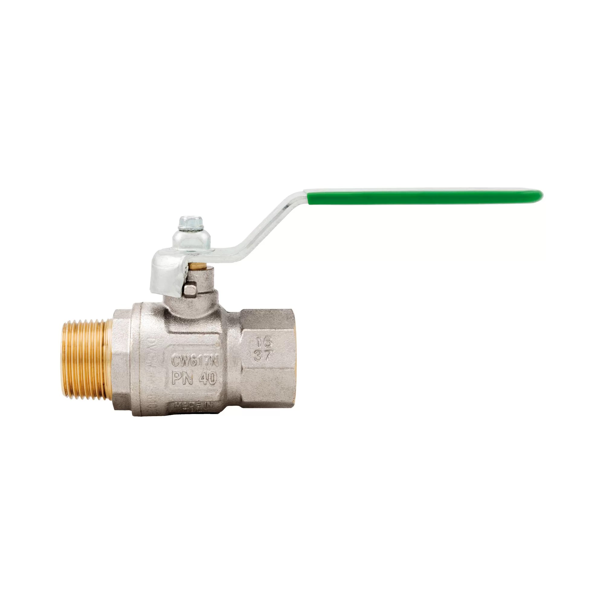 Green DVGW ball valve, full flow - 377