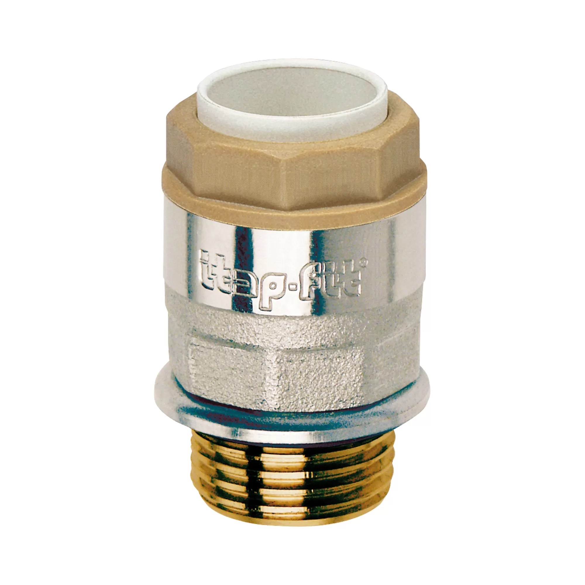 Nickel-plated straight male connector with an o-ring - 618