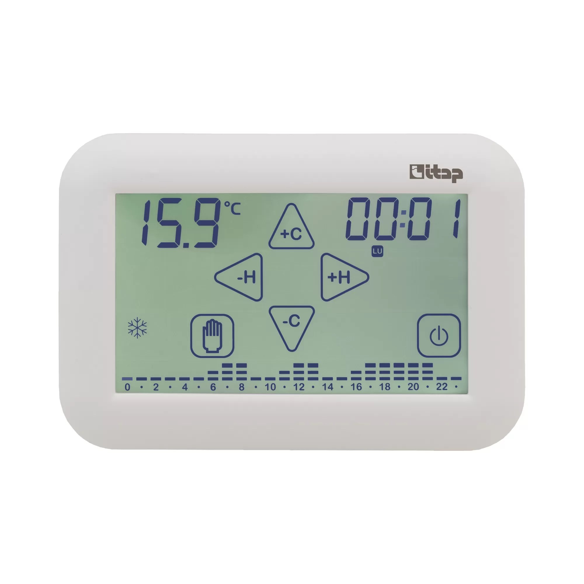 Digital electronic room chronothermostat, touch screen - 950ST