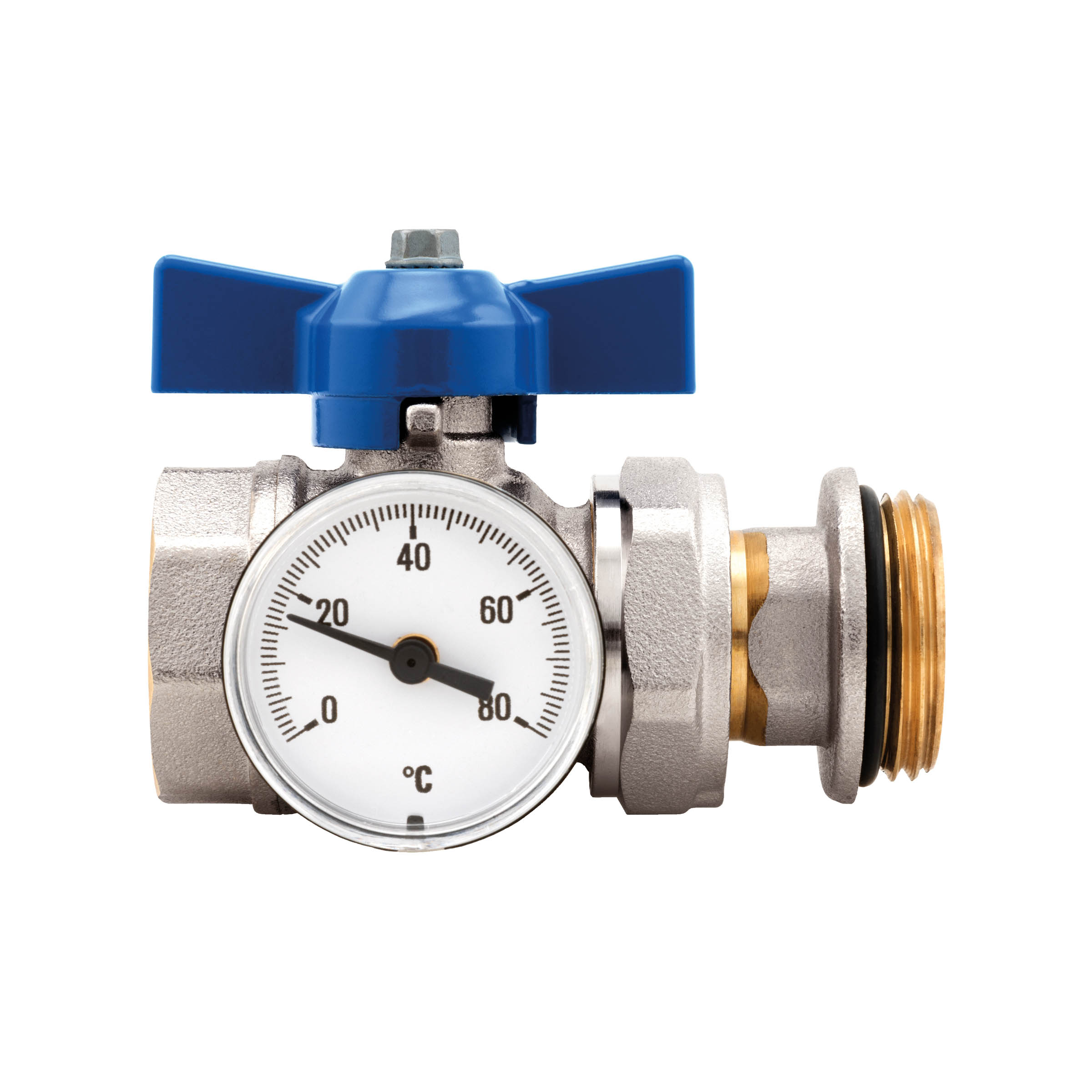 Straight ball valves kit and thermometer – Compact - 487K01R