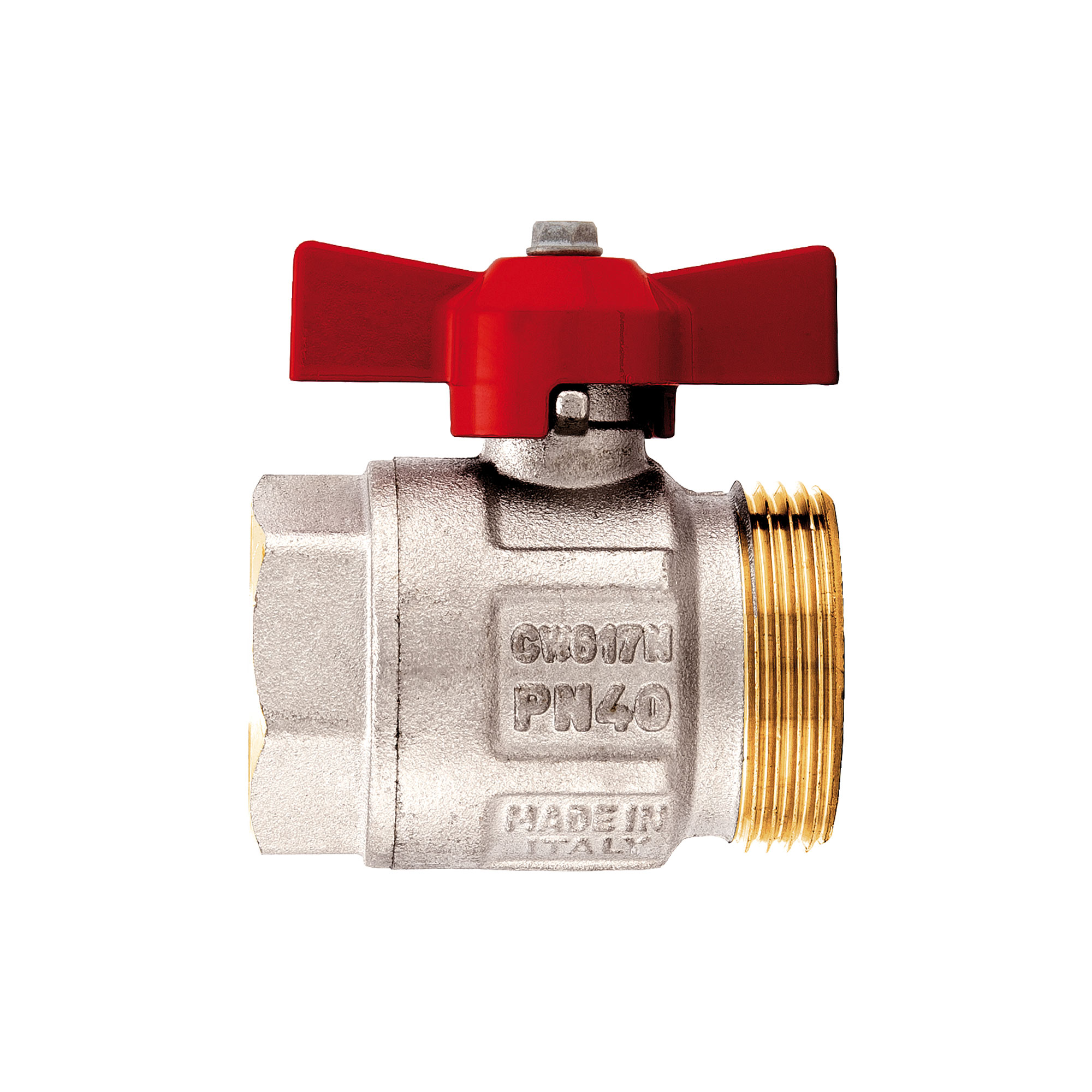 Straight ball valves and thermometer union kit - 487K01