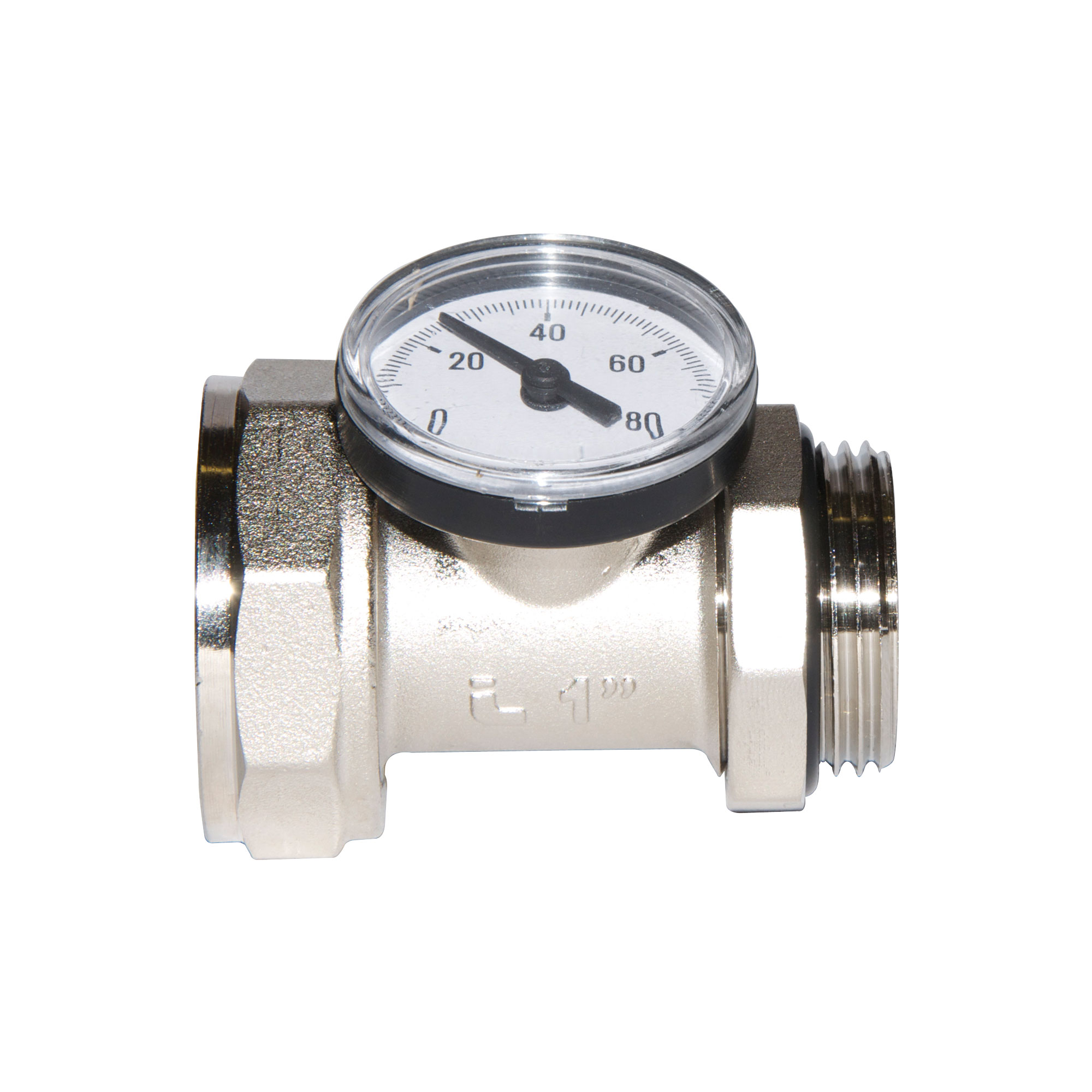 Angle ball valves and thermometer union kit - 487K02