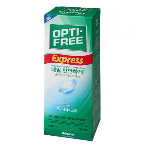 옵티프리 익스프레스 렌즈세정액, 355ml, 6개