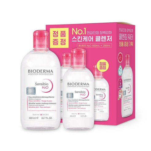 바이오더마 센시비오 H20 민감용 500ml + 250ml, 1개