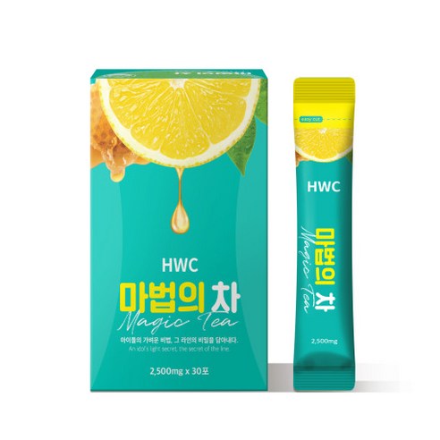 HWC 마법의 차 아이돌워터 우바홍차 레몬 녹차, 75g, 1개