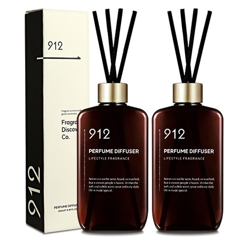 912 퍼퓸 디퓨저 선데이모닝 250ml x 2p + 리드스틱 8p 세트, 1세트