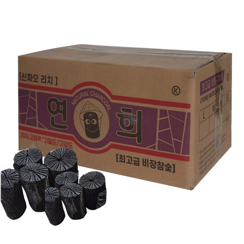 신자오 바베큐참숯 비장백탄, 10kg, 3개