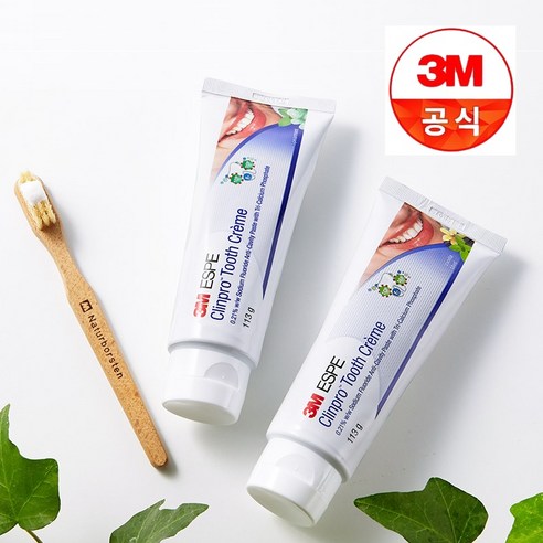 3M 클린프로투스크림 2개묶음 치과의사추천 기능성치약 치아미백 잇몸질환 충치예방 구취제거 불소 칼슘 함유 임산부치약, 바닐라민트향(아주순한맛 113g), 2개