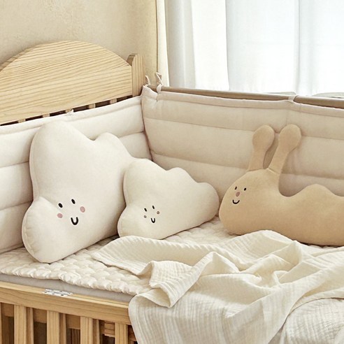 마롤로뜨 아기 바디필로우 쿠션 침대 범퍼 가드, 애벌레(옐로우) - 테리 바디필로우