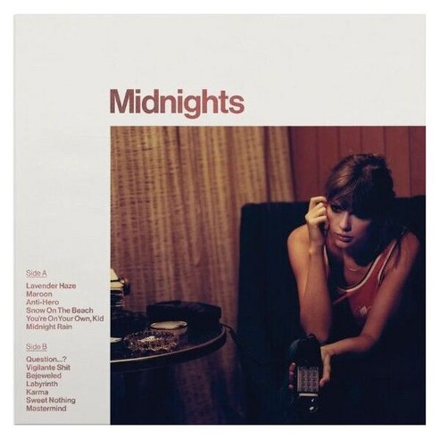 미국 LP판 테일러 스위프트 MIDNIGHTS BLOOD MOON 제품 빨간색 레코드판 LP