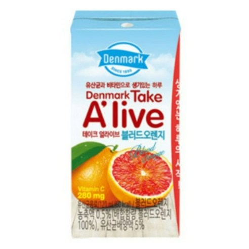 덴마크 테이크얼라이브 오렌지/청포도/망고/자몽 120ml 24개+24개, 망고 24개, 머스캣 청포도  24개, 1세트